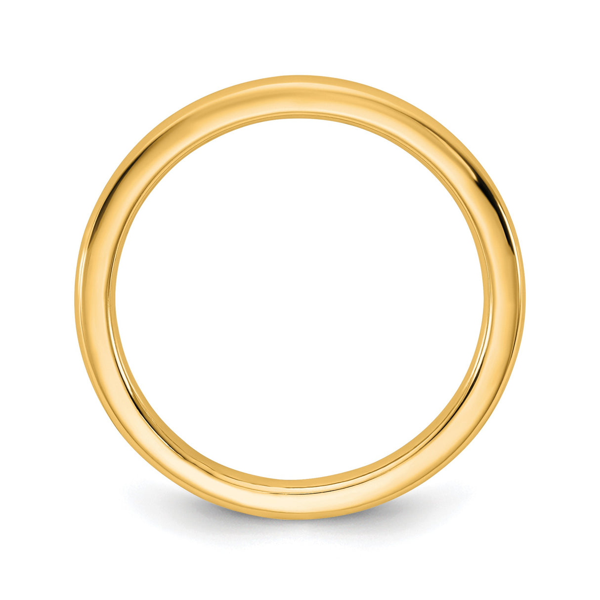 14k Yellow Gold Comfort Fit wedding band ring alternate angle