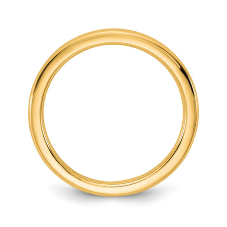 14k Yellow Gold Comfort Fit wedding band ring alternate angle