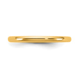 14k Yellow Gold Comfort Fit wedding band ring detail view