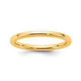 14k Yellow Gold Comfort Fit wedding band ring