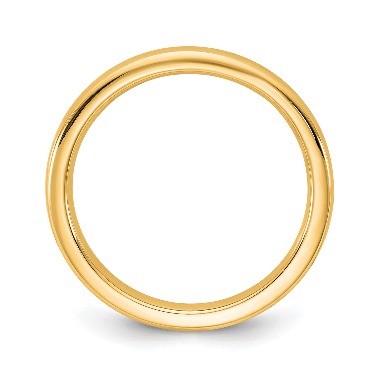 14k Yellow Gold Comfort Fit wedding band ring alternate angle