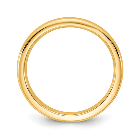 14k Yellow Gold Comfort Fit wedding band ring alternate angle