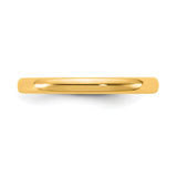 14k Yellow Gold Comfort Fit wedding band ring detail view