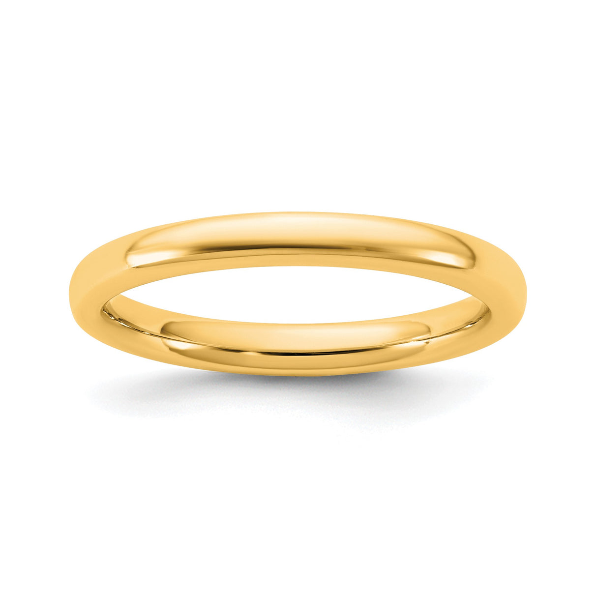 14k Yellow Gold Comfort Fit wedding band ring