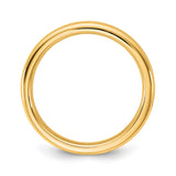 14k Yellow Gold Comfort Fit wedding band ring alternate angle