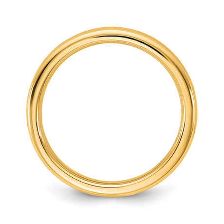 14k Yellow Gold Comfort Fit wedding band ring alternate angle