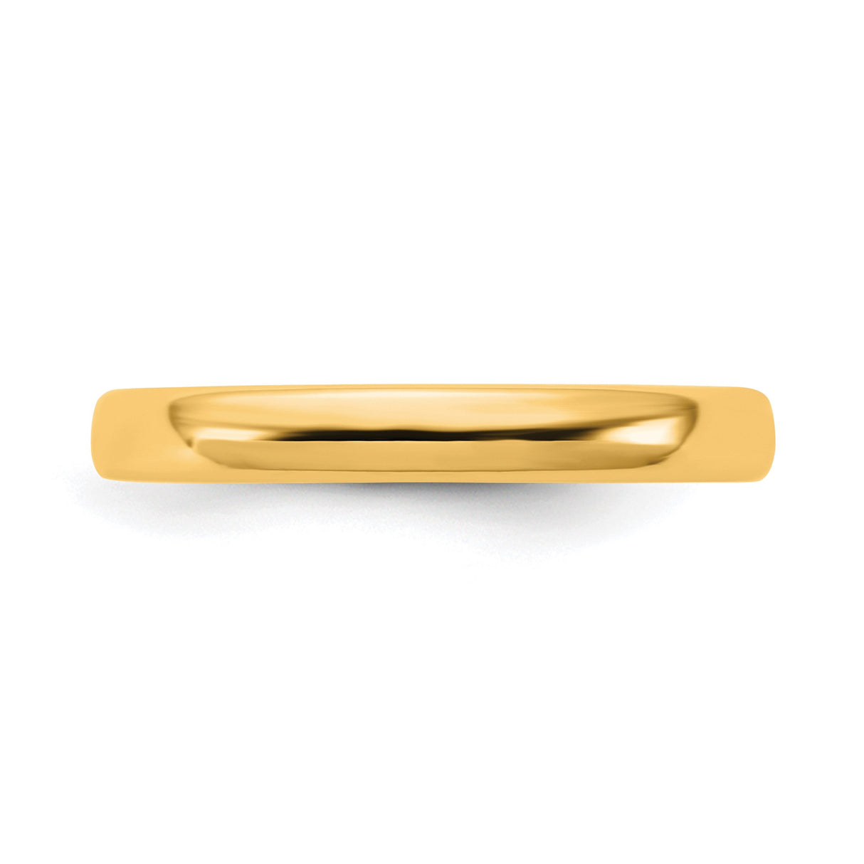 14k Yellow Gold Comfort Fit wedding band ring detail view