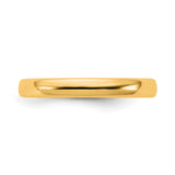 14k Yellow Gold Comfort Fit wedding band ring detail view