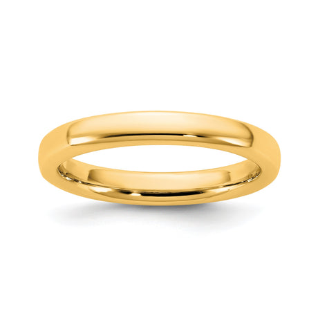 14k Yellow Gold Comfort Fit wedding band ring