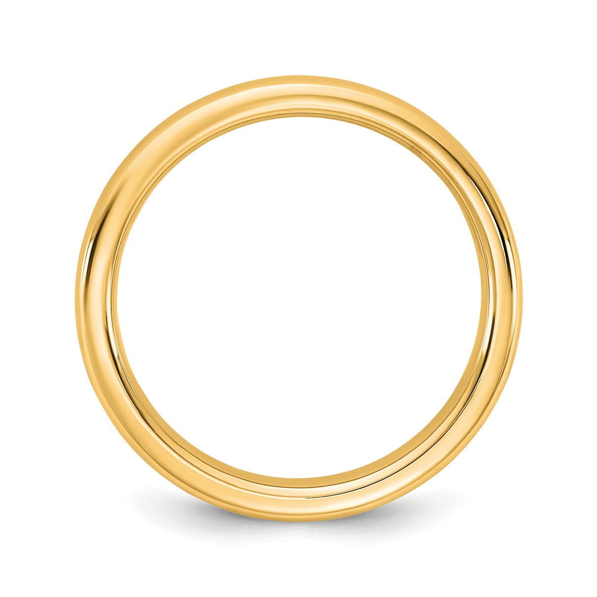 14k Yellow Gold Comfort Fit wedding band ring alternate angle
