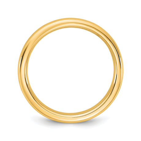 14k Yellow Gold Comfort Fit wedding band ring alternate angle