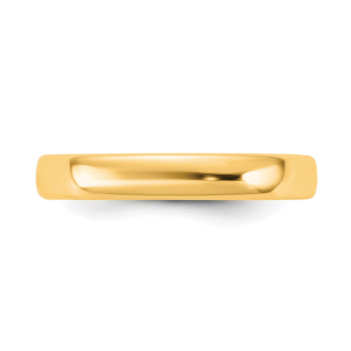 14k Yellow Gold Comfort Fit wedding band ring detail view