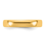 14K Yellow Gold European Comfort-Fit Wedding Band Solid 4mm Width Ring