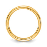 14k Yellow Gold Comfort Fit wedding band ring alternate angle