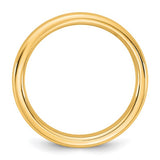 14K Yellow Gold European Comfort Fit Wedding Band Solid 5 mm Width, Classic Ring