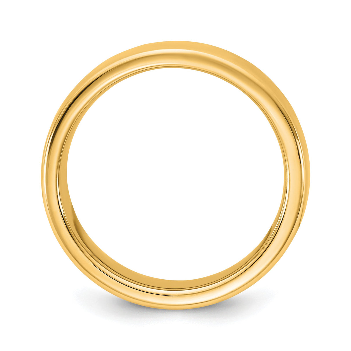 14k Yellow Gold Comfort Fit wedding band ring alternate angle