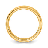 14k Yellow Gold Comfort Fit wedding band ring alternate angle