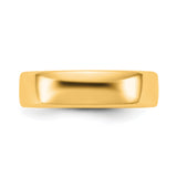 14k Yellow Gold Comfort Fit wedding band ring detail view