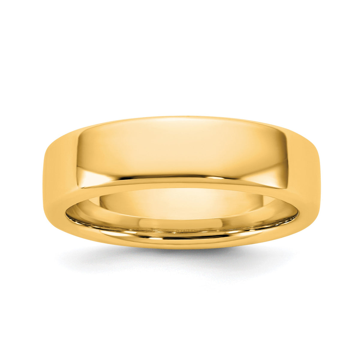 14k Yellow Gold Comfort Fit wedding band ring