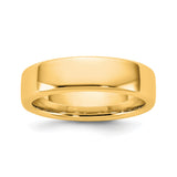 14k Yellow Gold Comfort Fit wedding band ring
