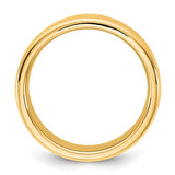 Solid 14K Yellow Gold European Comfort-Fit Wedding Band 8mm Wide