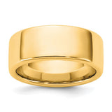 Solid 14K Yellow Gold European Comfort-Fit Wedding Band 8mm Wide