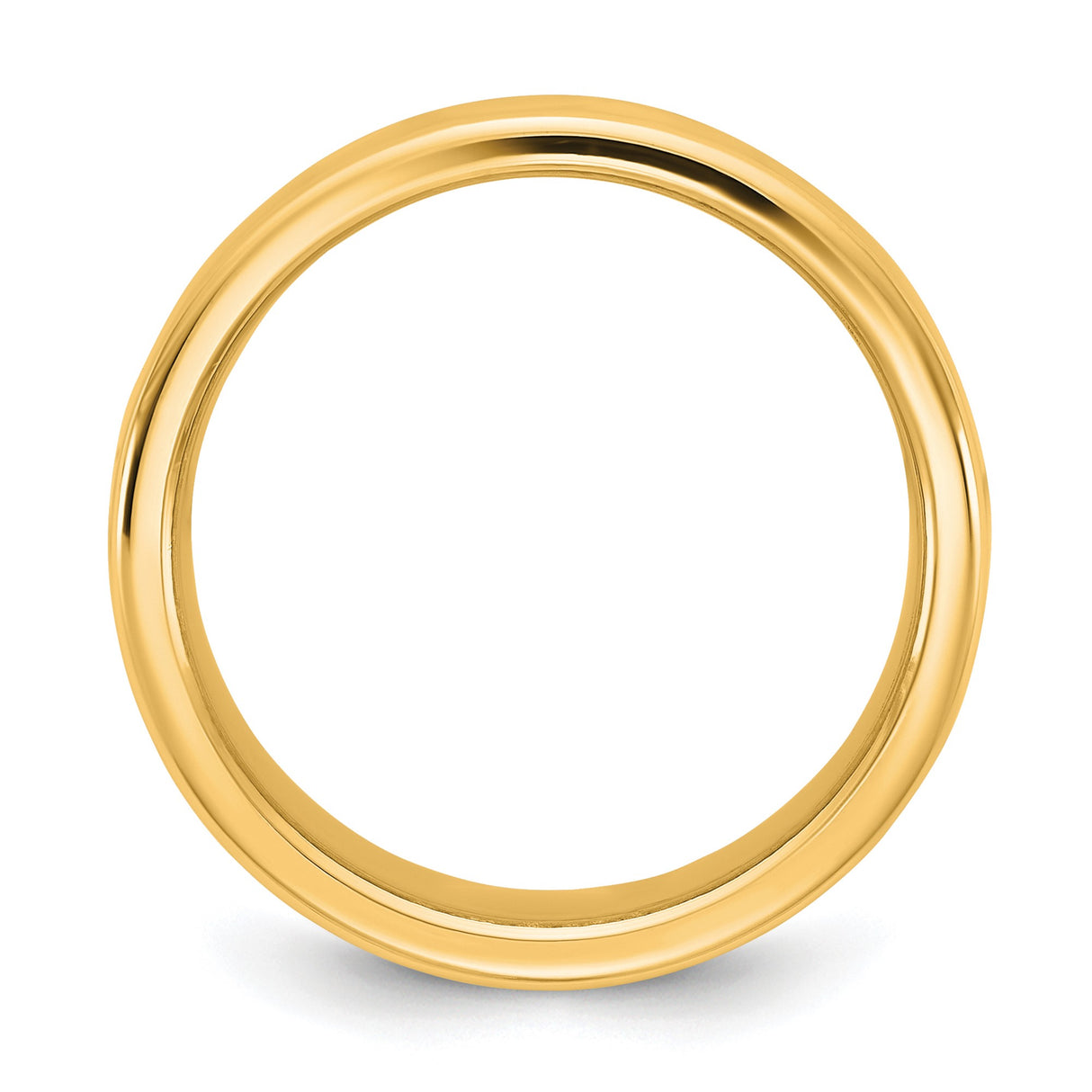 14k Yellow Gold Comfort Fit wedding band ring alternate angle