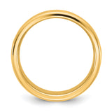 14k Yellow Gold Comfort Fit wedding band ring alternate angle
