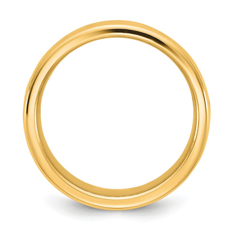 14k Yellow Gold Comfort Fit wedding band ring alternate angle