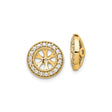 14k Yellow Gold Sunburst Pendant with Diamond Accents, Cutout Halo Design Charm for Women