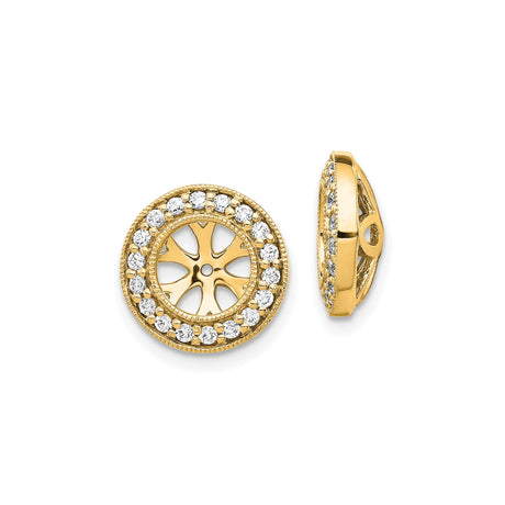14k Yellow Gold Sunburst Pendant with Diamond Accents, Cutout Halo Design Charm for Women