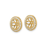 14k Yellow Gold Round Pendant with Diamond Accents, Openwork Sunburst Design