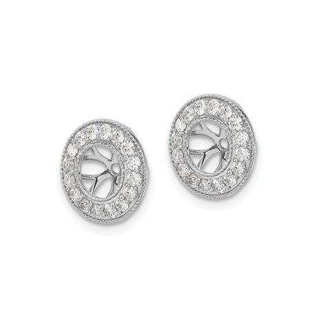 10k White Gold Pendant Charm with Diamond, Openwork Wheel Design, Christian Faith Jewelry