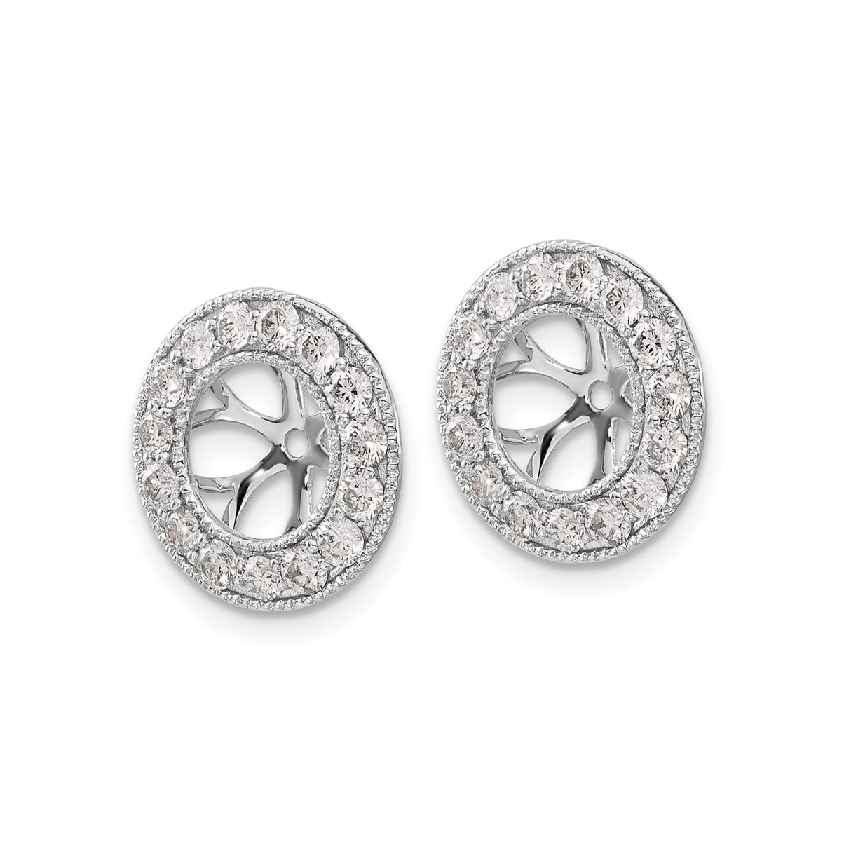 14k White Gold Diamond Pendant with Openwork Petal Wheel Design, Symbolizing Balance and Motion
