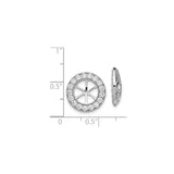 14k White Gold Starburst Pendant with White Diamonds, Open Center Halo Design