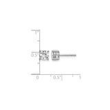 10k White Gold Solitaire Stud Earrings with Round Diamond in Four-Prong Setting for Women