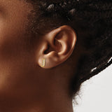 14k Yellow Gold Letter J Stud Earring with Diamond Accent, Dainty Initial Jewelry