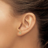 14k Yellow Gold Initial S Stud Earring with Diamonds, Dainty Alphabet Jewelry for Women