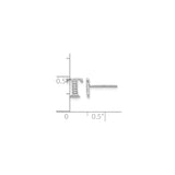 14k White Gold Diamond Initial T Stud Earring, Personalized Letter Monogram Jewelry