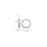 14k White Gold Diamond Huggie Hoop Earrings, Channel Set Round Cut, Small Lightweight Design