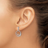 14k Yellow Gold Crescent Moon and Star Cluster Diamond Earrings, Celestial Studs for Women