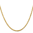 14K Yellow Gold 2.75 mm Rope Chain Necklace, Polished