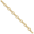 14K Yellow Gold 12 mm Polished Chain Bracelet