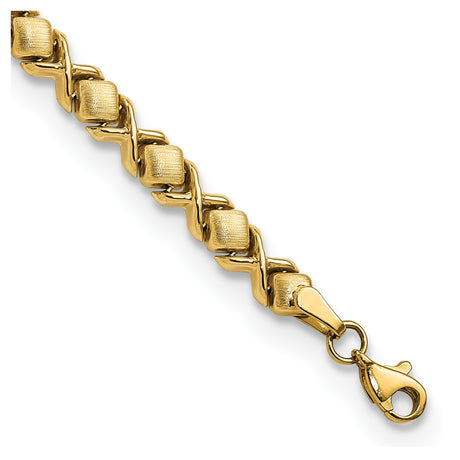 14K Yellow Gold 5.1 mm Solid Chain Bracelet alternate angle