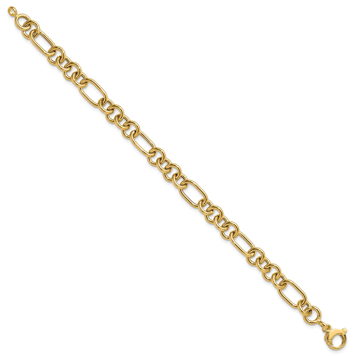 14K Yellow Gold 7.9 mm Lightweight Chain Bracelet, Polished