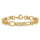 14K Yellow Gold 7.9 mm Lightweight Chain Bracelet, Polished alternate angle