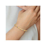 14K Two-tone Gold 4.5 mm Lightweight Chain Bracelet, Polished detail view