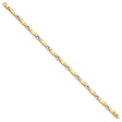 14K Two-tone Gold 4.8 mm Lightweight Chain Bracelet, Polished