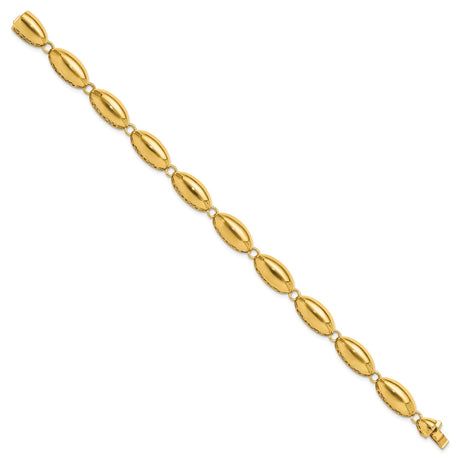 14K Yellow Gold 8.2 mm Polished Chain Bracelet