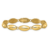 14K Yellow Gold 8.2 mm Polished Chain Bracelet alternate angle